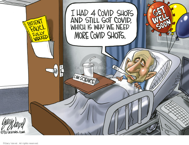 Cartoonist Gary Varvel  Gary Varvel's Editorial Cartoons 2022-06-17 COVID vaccine
